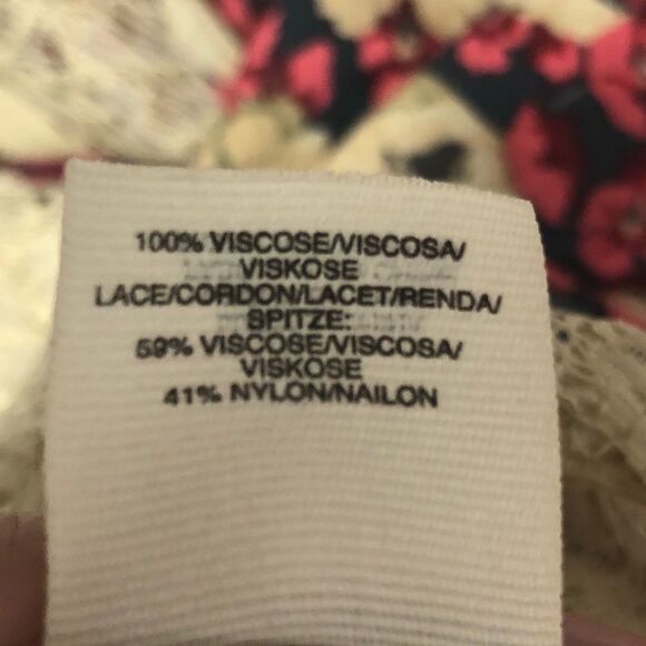 Rachel Roy Floral Lace Zipper Back Tank Top S - Picture 10 of 10